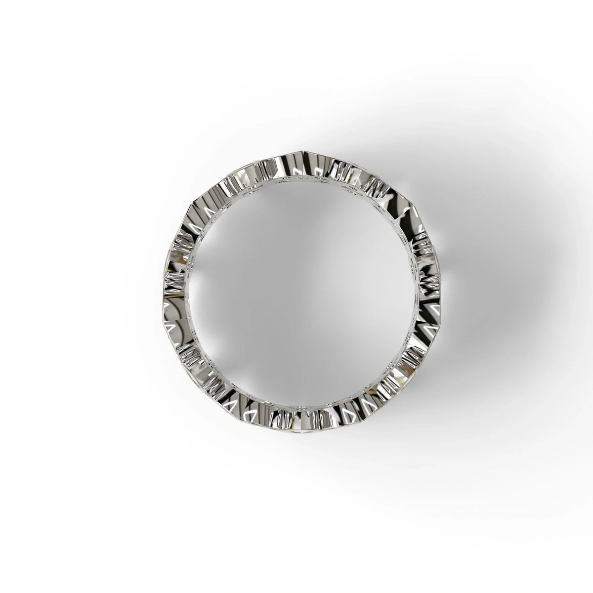18K Gold Floral Eternity Band: Marquise Diamond & Round Diamond Full Eternity Band