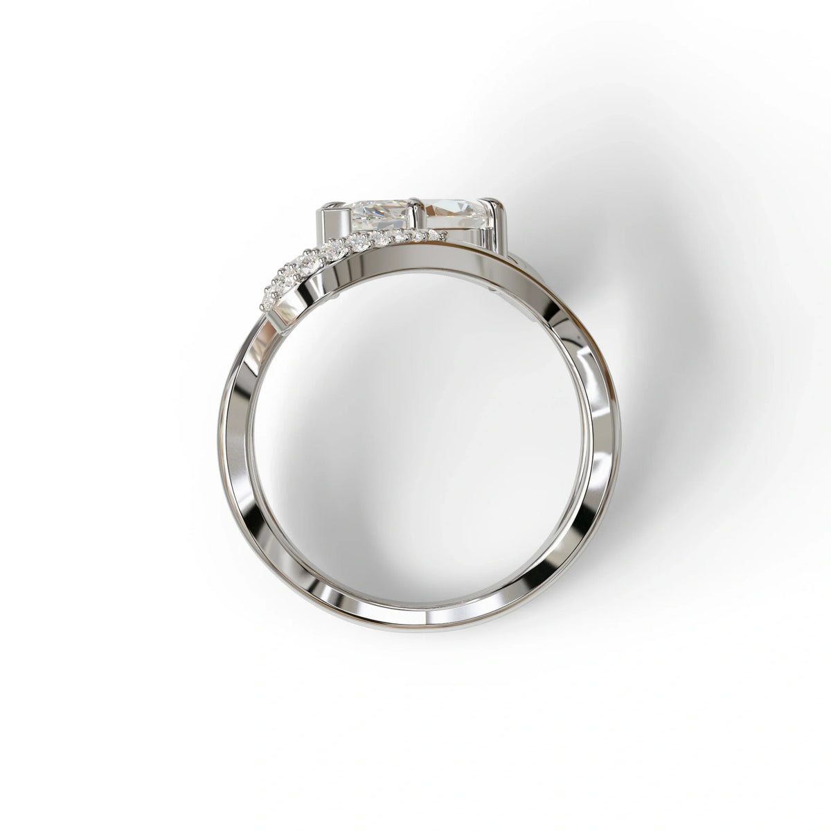3 Carat Marquise Cut Lab Grown Diamond Curve Ring - Myka