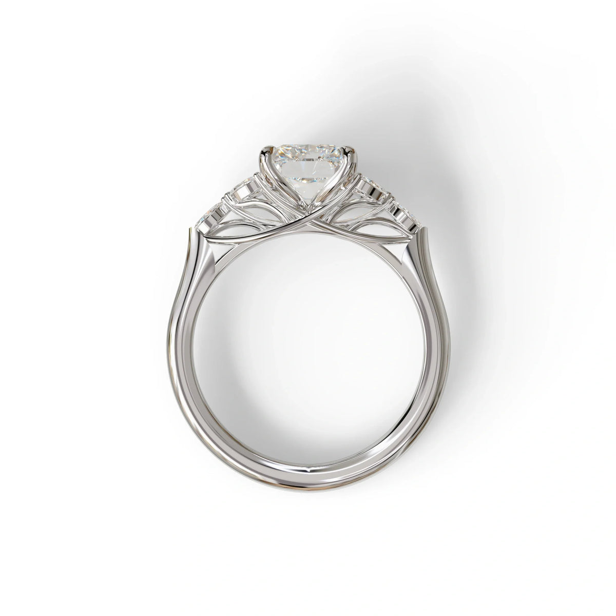 2.5 Carat Lab Grown Diamond Engagement Ring · Radiant Cut Nature-Inspired | Aurora - view 9