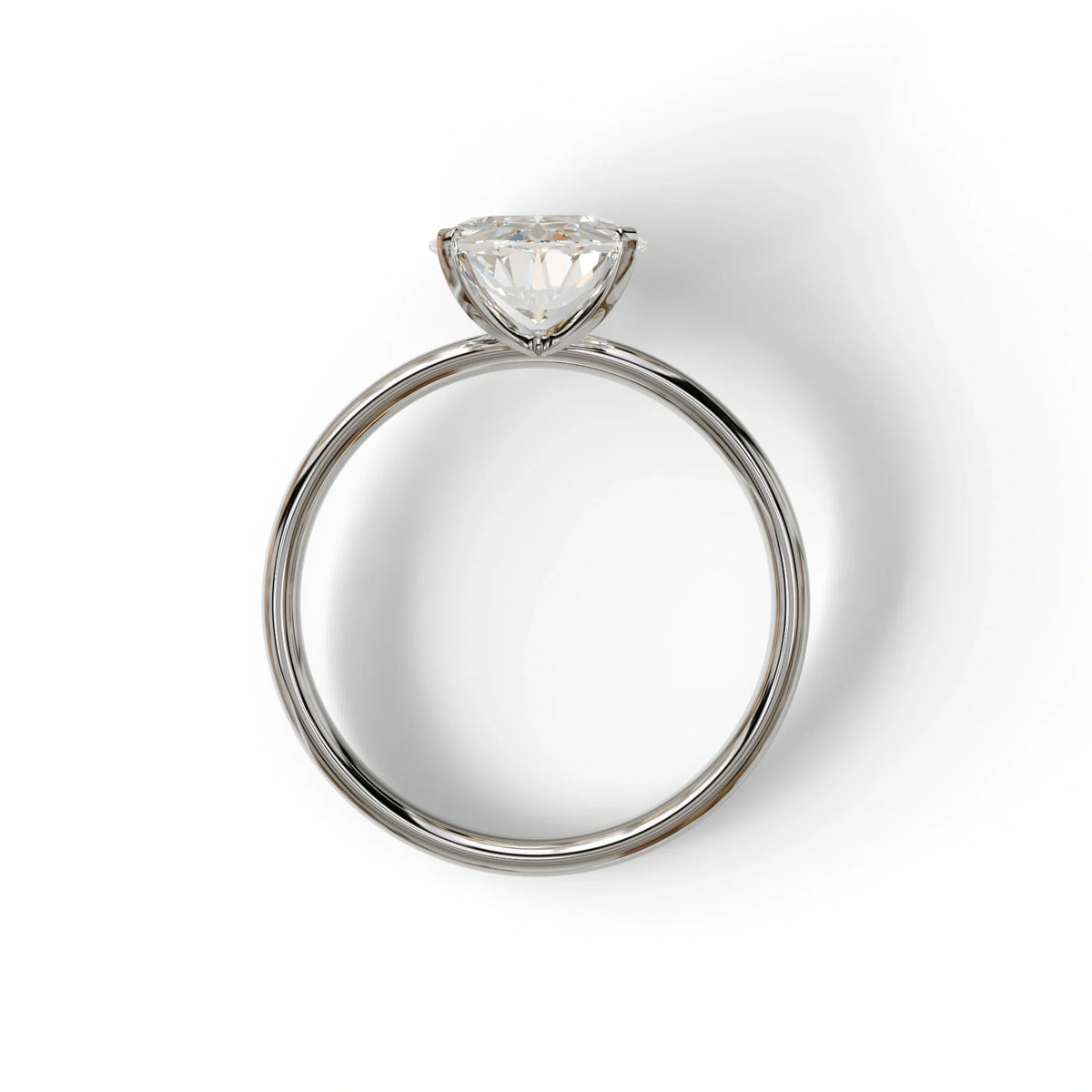 2ct Oval solitaire Diamond Ring White Gold Lab Diamond Engagement Ring - Eira