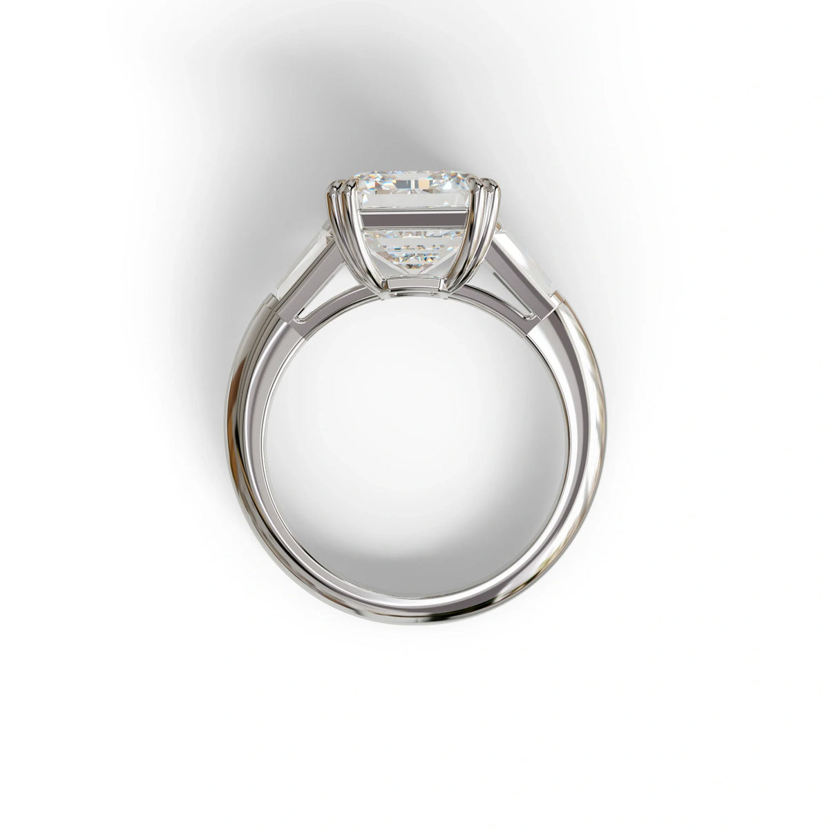 3 Carat E VVS Emerald & Baguette Cut Multi Stone Lab Diamond Ring - Lami