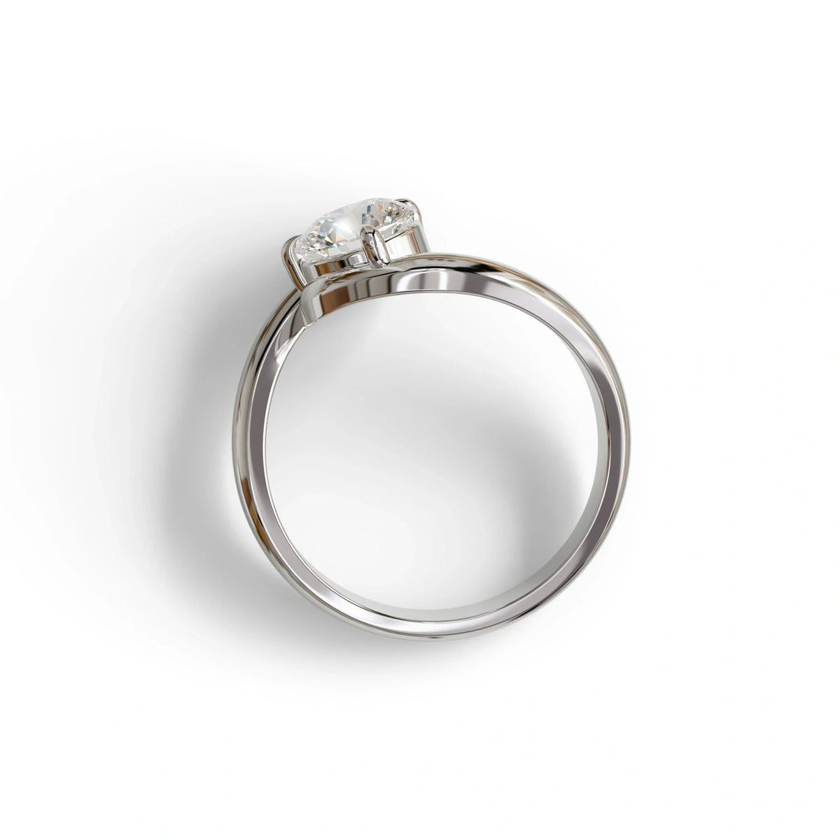 E VVS 1.5 Carat Round Cut Solitaire Lab Diamond Ring - Tauras