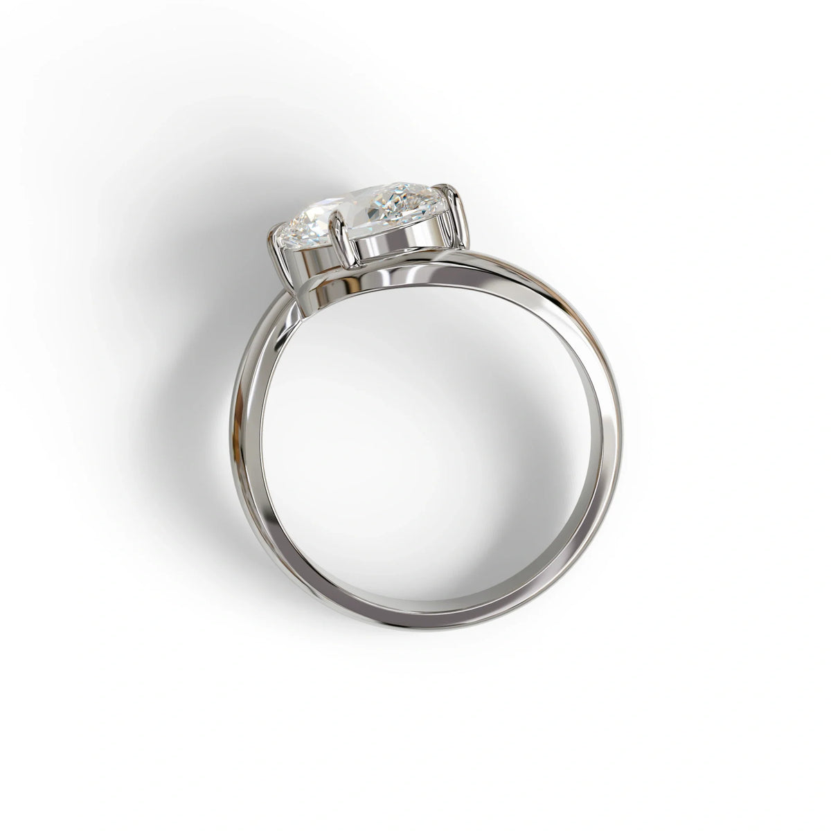 2 Carat E VVS Oval Cut Lab Grown Diamond Ring | Curve Setting - Estella