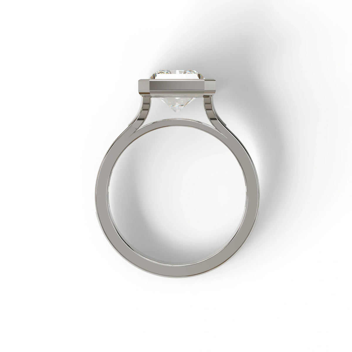 3 Ct E/VVS Radiant Cut Lab Diamond Ring - Olympia