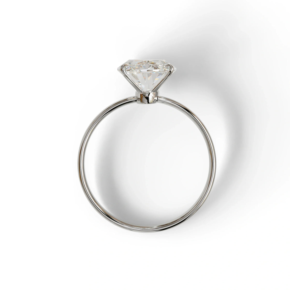 4 Carat Oval cut Lab Grown Diamond Solitaire Engagement Ring E VVS Diamond - Cadris