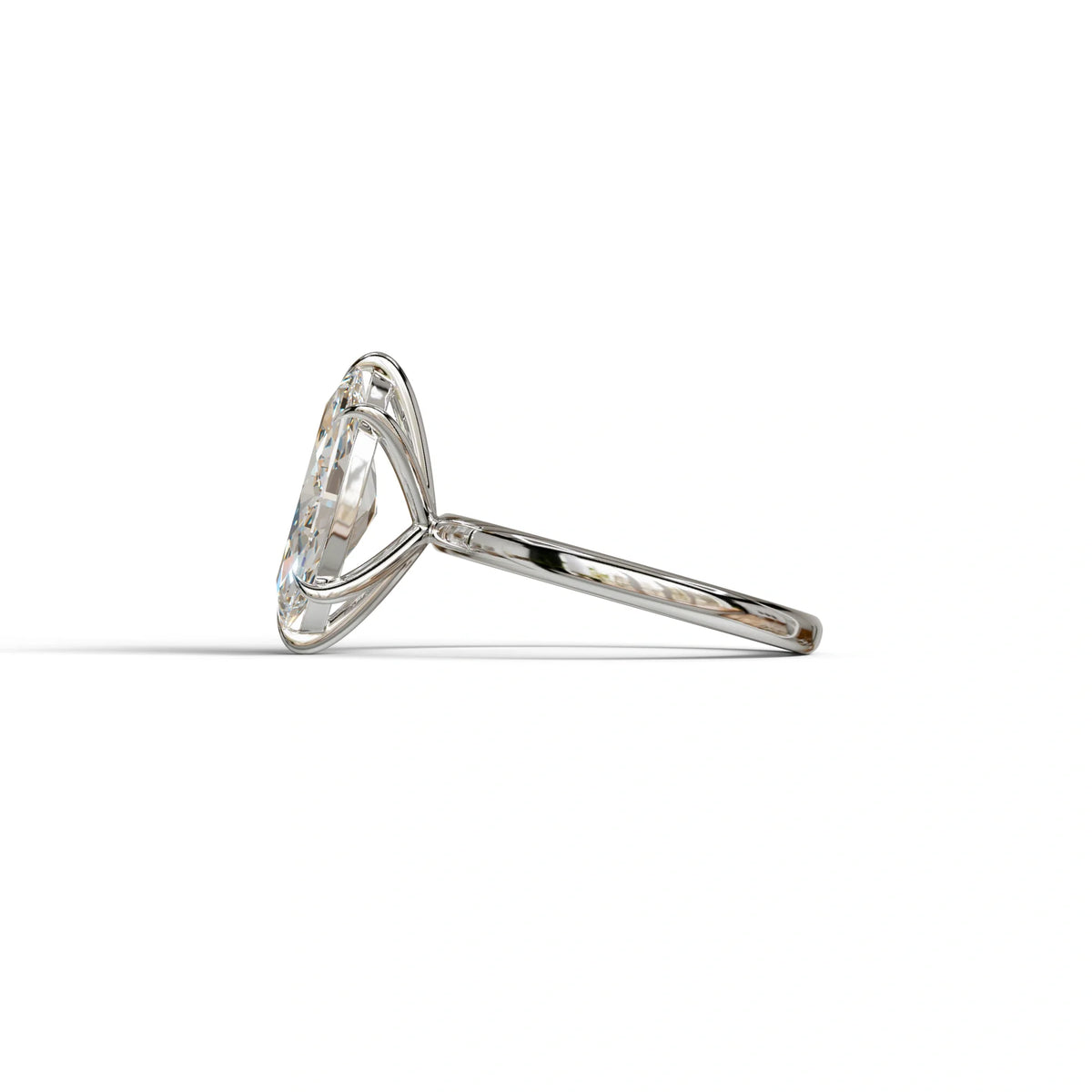 E VVS Marquise Cut Solitaire Lab Grown Diamond Engagement Ring - Celestina