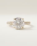 2 to 6 Carat Lab Grown Diamond Engagement Ring – Round Cut Hidden Halo | Liora