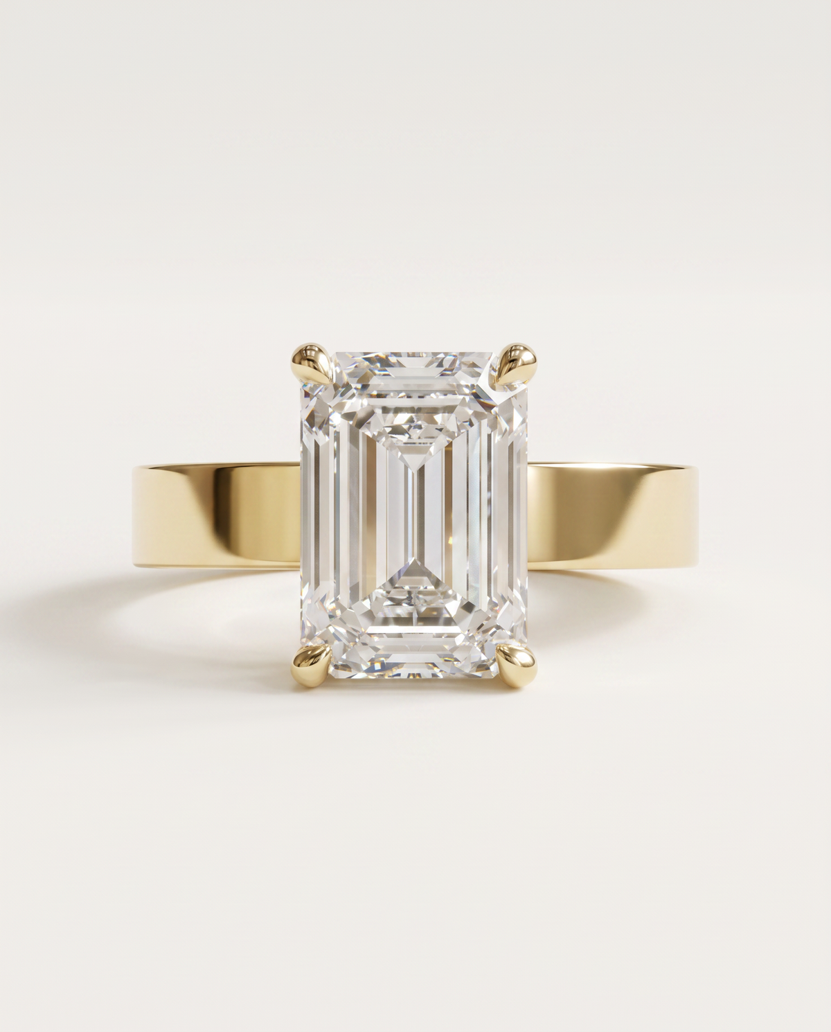2 to 6 Carat Lab Grown Diamond Engagement Ring – Emerald Cut Solitaire | Lami