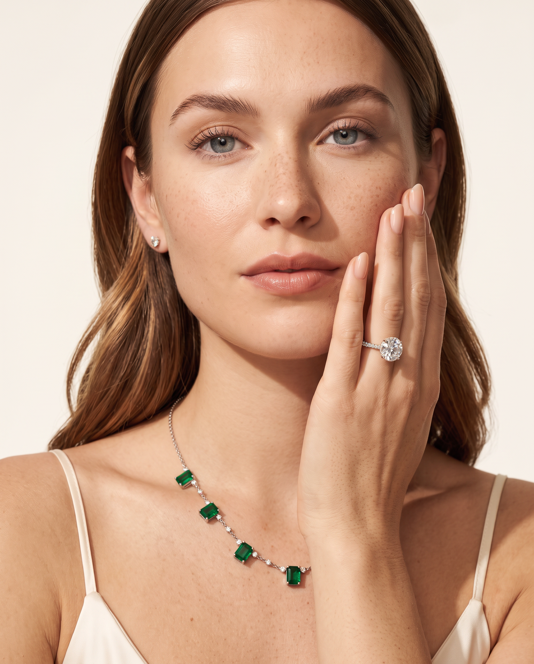 2 to 6 Carat Lab Grown Diamond Engagement Ring – Round Cut Hidden Halo | Liora