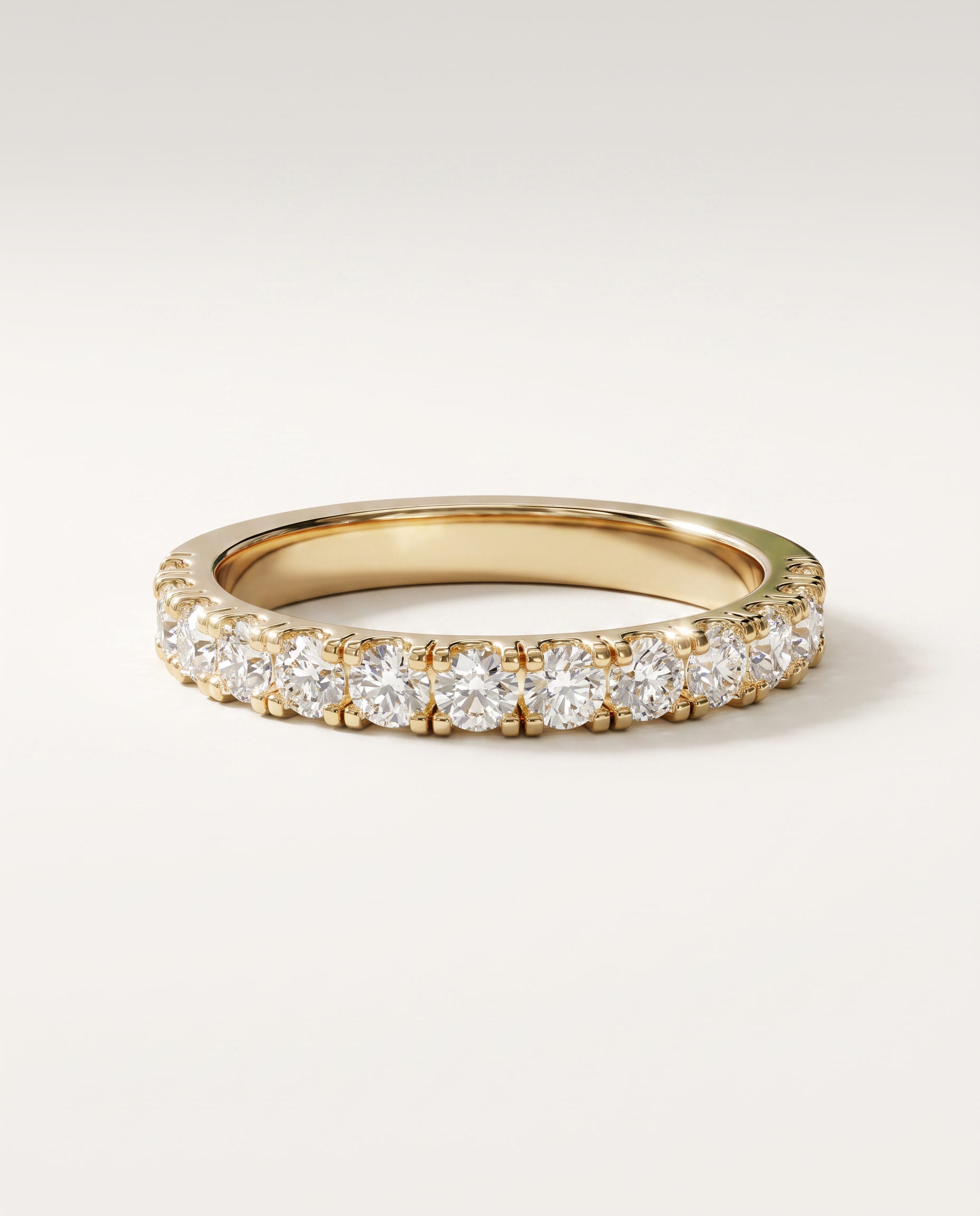 2 Carat Lab Grown Diamond Wedding Band – Round Cut Pavé