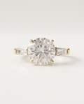 2 to 5 Carat Lab Grown Diamond Engagement Ring – Round Cut Three Stone | Cordelia