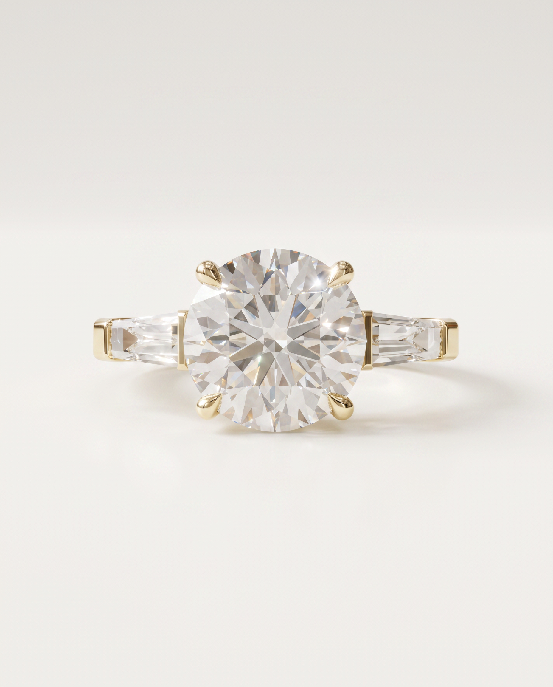 2 to 5 Carat Lab Grown Diamond Engagement Ring – Round Cut Three Stone | Cordelia