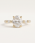 2 to 4 Carat Lab Grown Diamond Engagement Ring – Oval Cut Hidden Halo | Odette