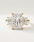 2 to 7 Carat Lab Grown Diamond Engagement Ring – Radiant Cut Three Stone | Aurelia