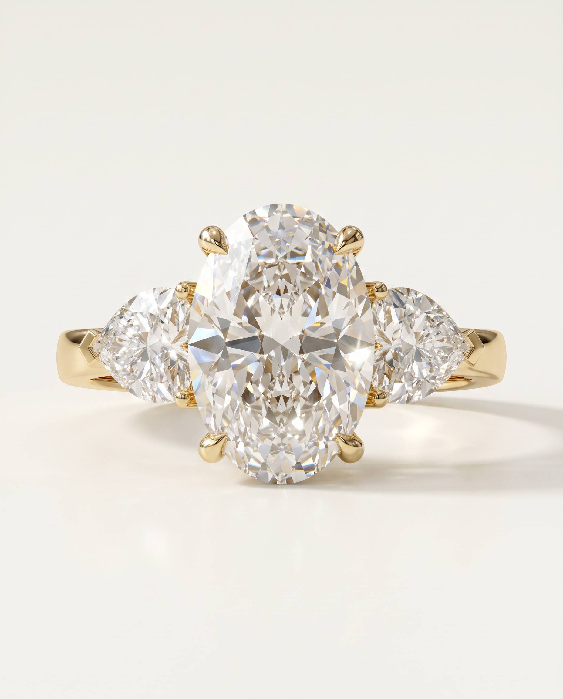 3 to 5 Carat Lab Grown Diamond Engagement Ring – Oval Cut Three Stone | Juliet