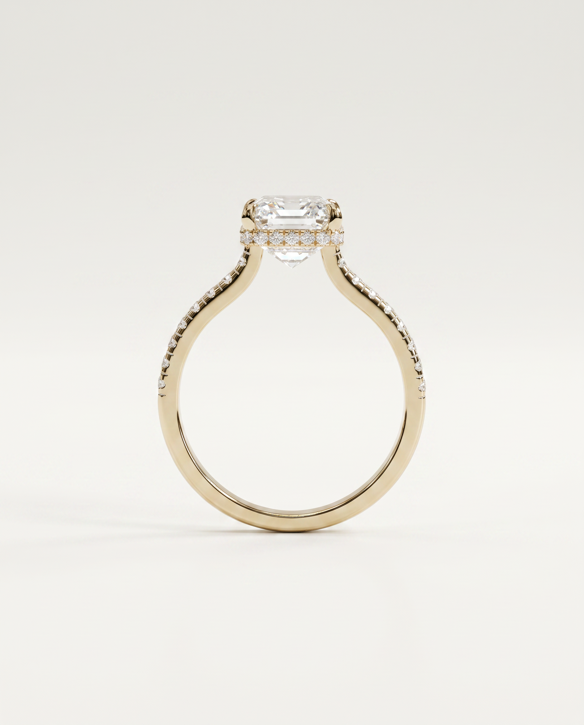 2.5 Carat Lab Grown Diamond Engagement Ring – Emerald Cut Hidden Halo | Siena - Engagement Ring