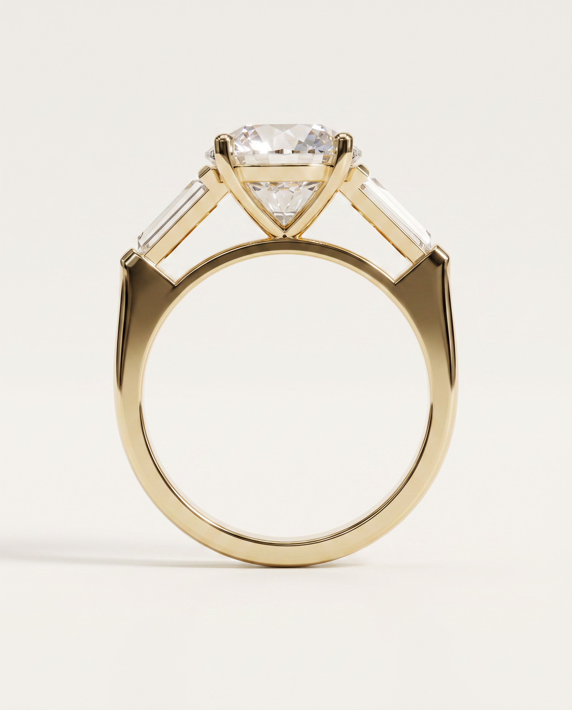 2 to 5 Carat Lab Grown Diamond Engagement Ring – Round Cut Three Stone | Cordelia