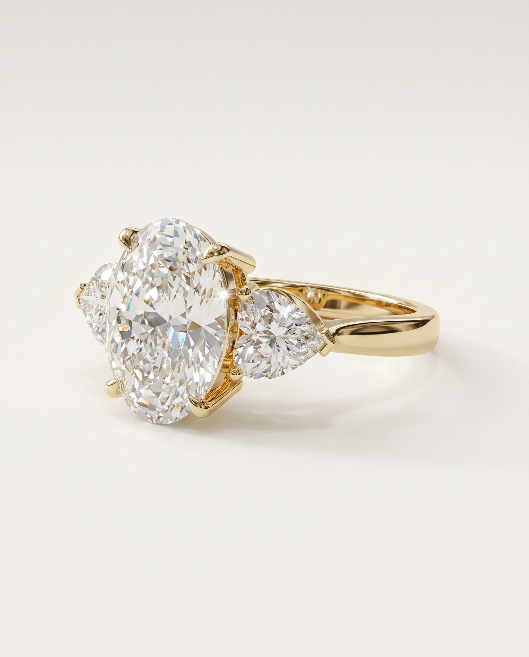 3 to 5 Carat Lab Grown Diamond Engagement Ring – Oval Cut Three Stone | Juliet
