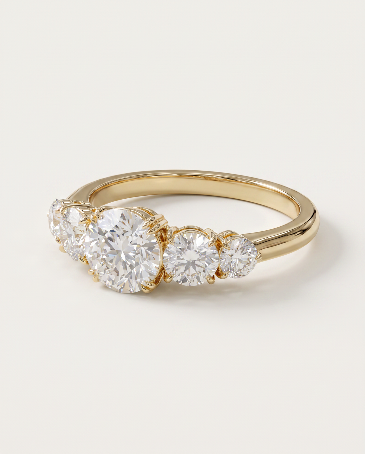 4 Carat Five-Stone Lab Grown Diamond Ring | Avia