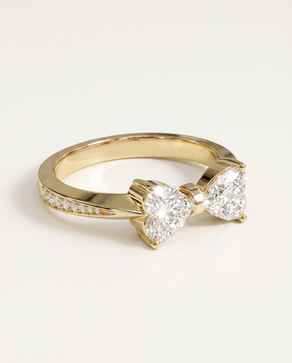 1.5 Carat Lab Grown Diamond Engagement Ring – Heart Cut Toi Et Moi