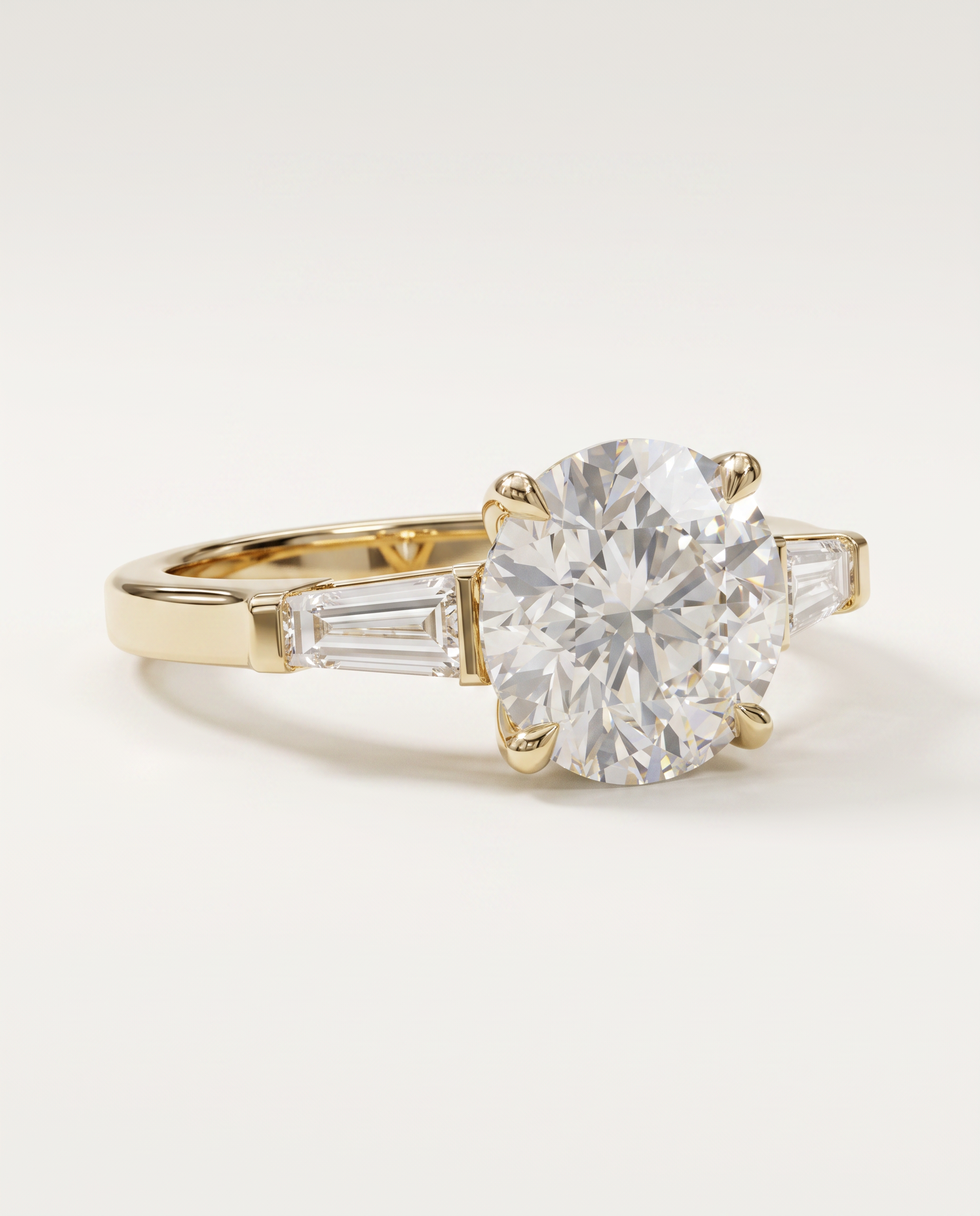 2 to 5 Carat Lab Grown Diamond Engagement Ring – Round Cut Three Stone | Cordelia