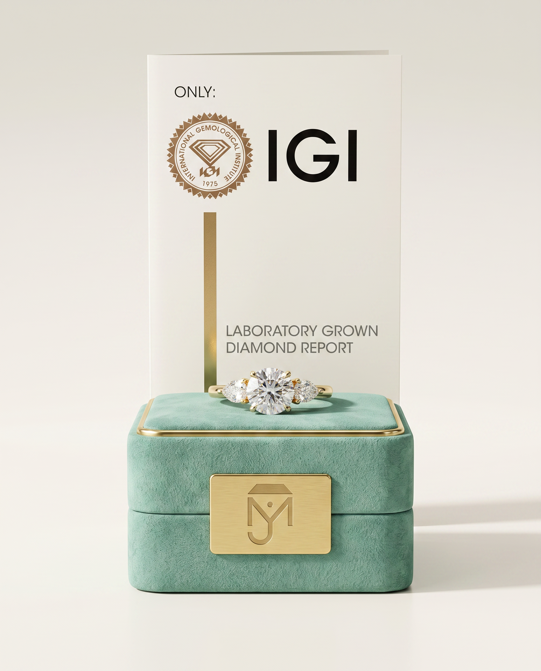 3 to 5 Carat Lab Grown Diamond Engagement Ring – Round Cut Three Stone | Cecelia