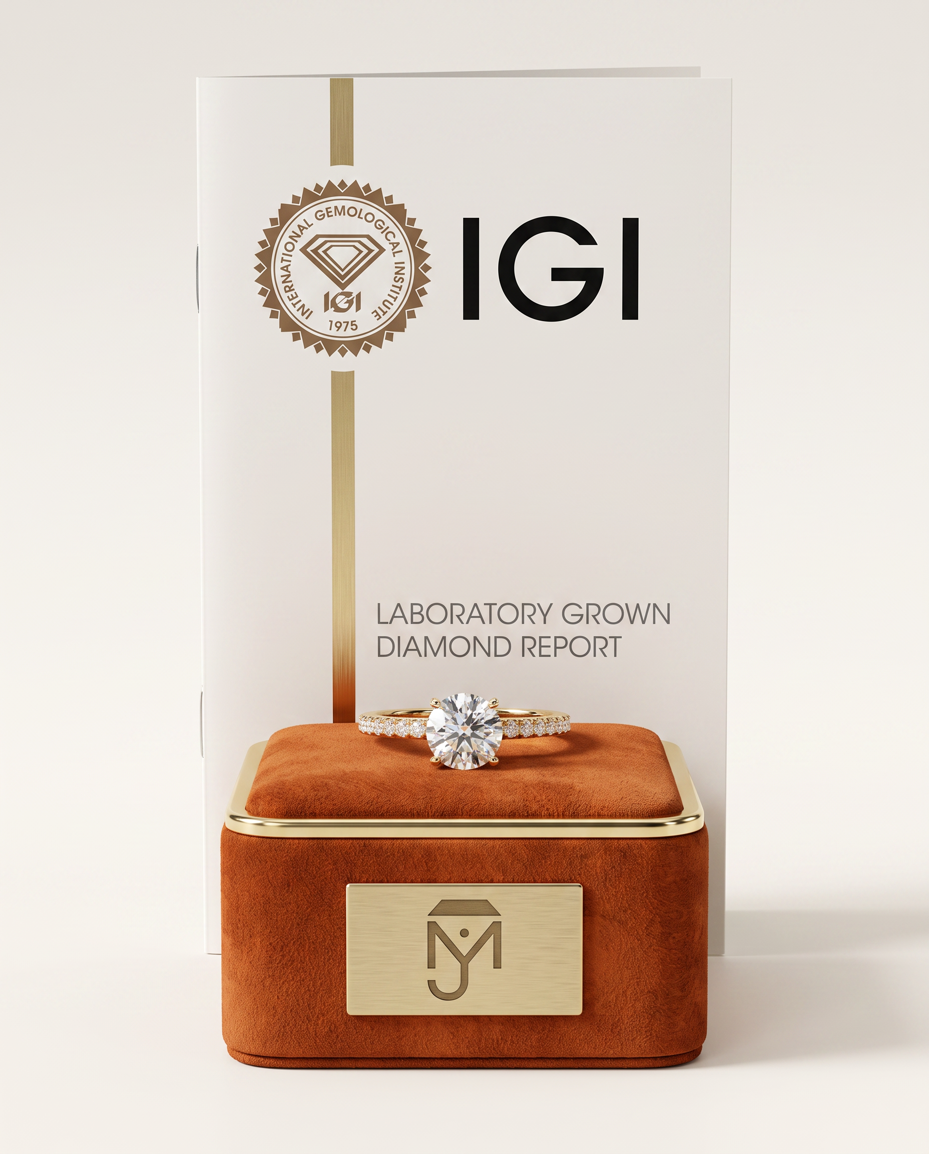 1 to 3.5 Carat Lab Grown Diamond Engagement Ring – Round Cut Pavé | Elise