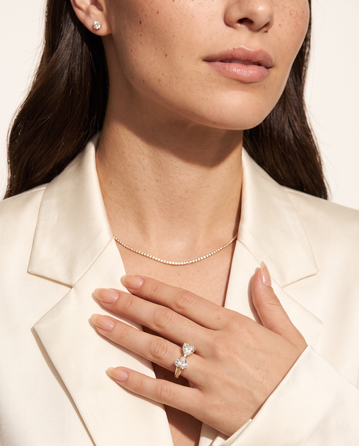 1.5 Carat Lab Grown Diamond Engagement Ring – Heart Cut Toi Et Moi
