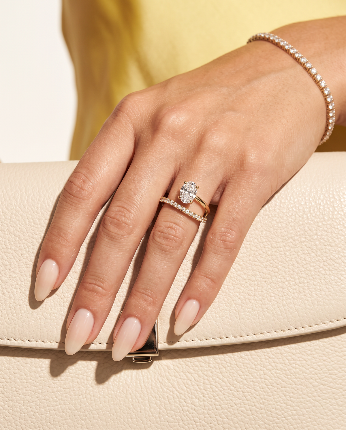 1 to 2 Carat Lab Grown Diamond Engagement Ring – Oval Cut Pavé Bypass | Amara