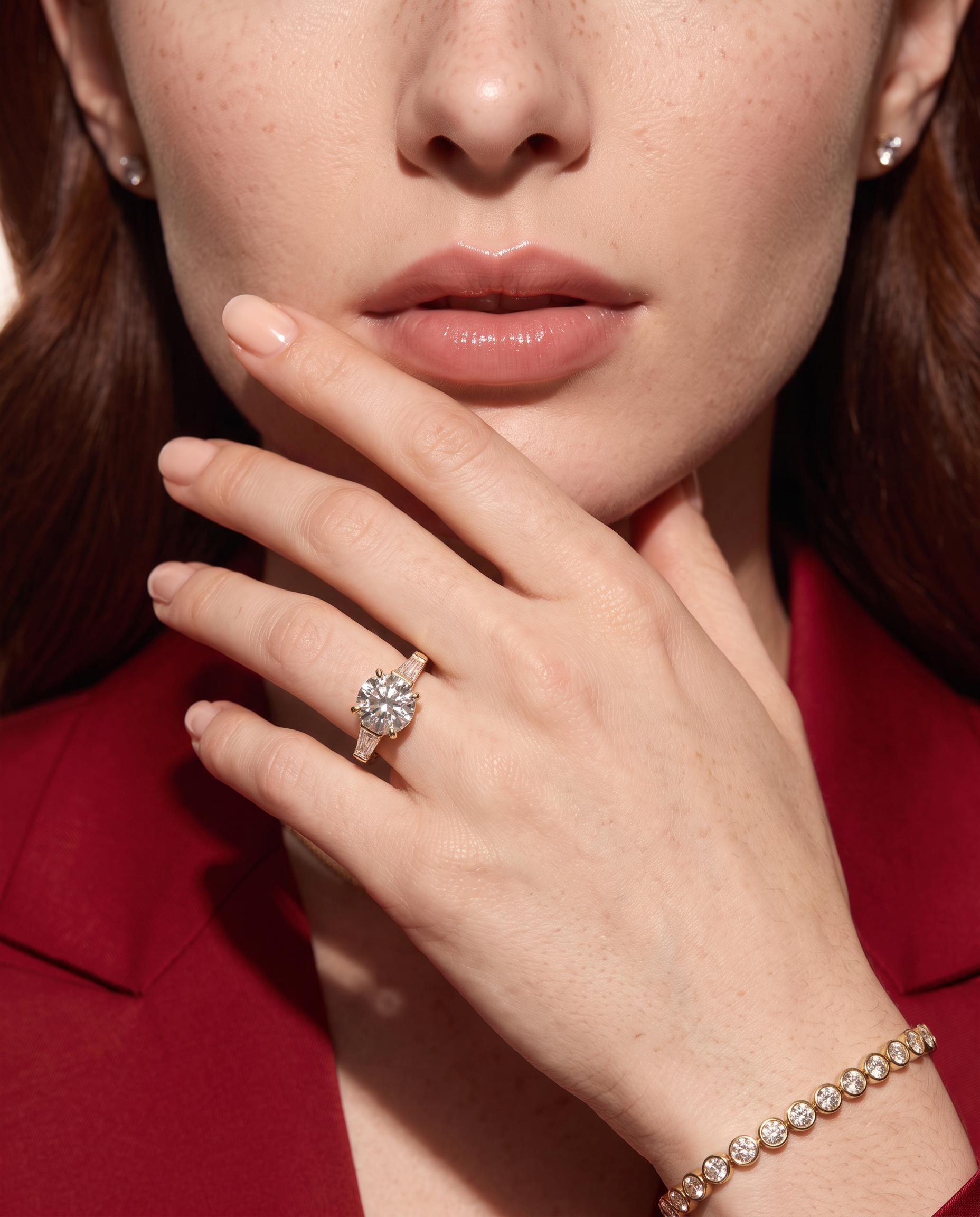2 to 5 Carat Lab Grown Diamond Engagement Ring – Round Cut Three Stone | Cordelia