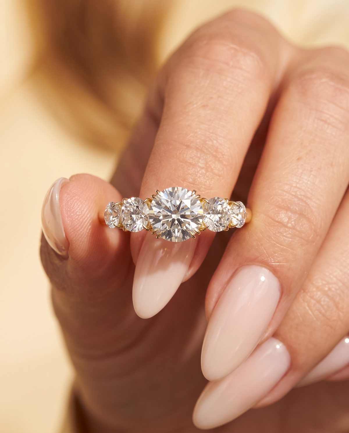 4 Carat Five-Stone Lab Grown Diamond Ring | Avia