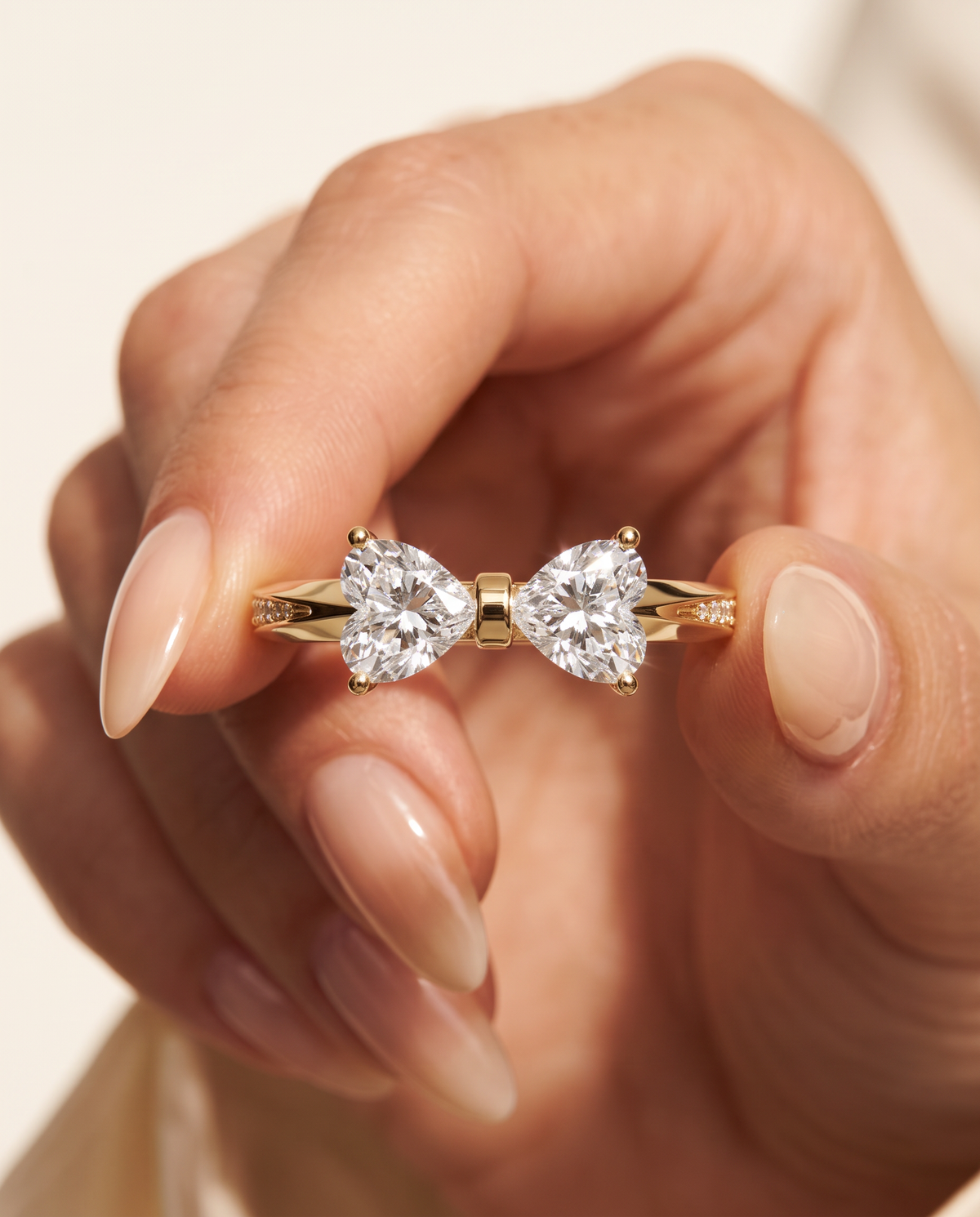 1.5 Carat Lab Grown Diamond Engagement Ring – Heart Cut Toi Et Moi