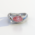 2 Carat East-West Fancy Vivid Pink Pear Cut Lab Diamond Engagement Ring - J’Lure - 10K Solid Gold / White Gold