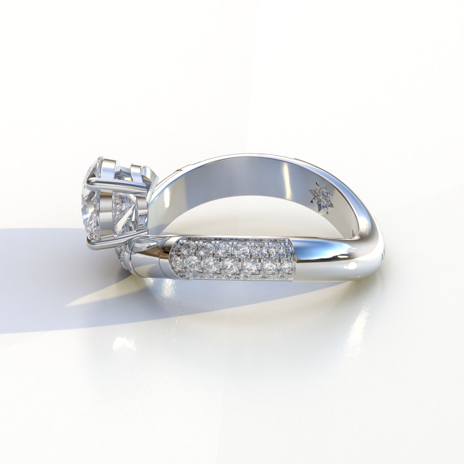 2 Carat East-West Pear Cut Lab Diamond Engagement Ring - J’Lure
