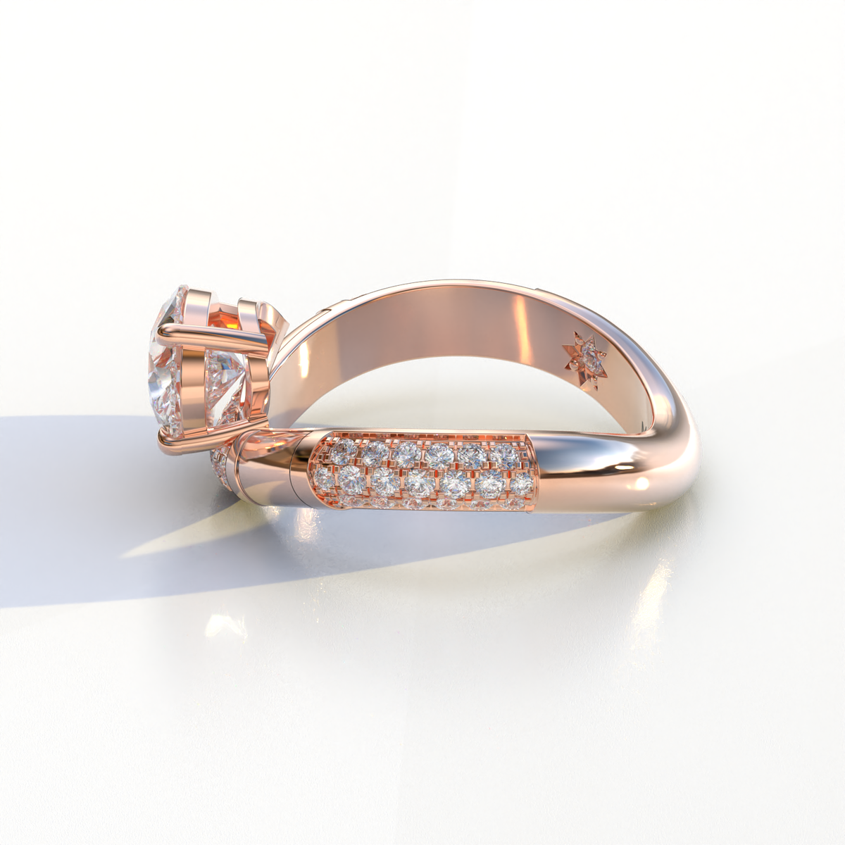 2 Carat East-West Pear Cut Lab Diamond Engagement Ring - J’Lure