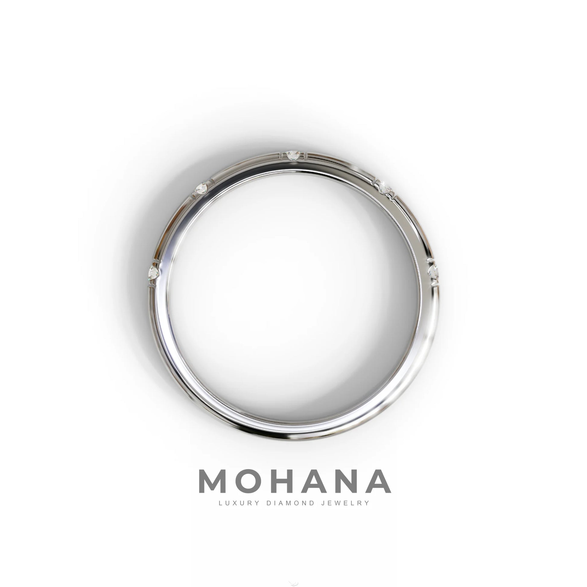 Elsa Peretti - Colorless Round Cut Lab Diamond Eternity Ring| Flux Setting | Wedding band