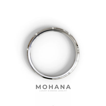 Elsa Peretti - Colorless Round Cut Lab Diamond Eternity Ring| Flux Setting | Wedding band