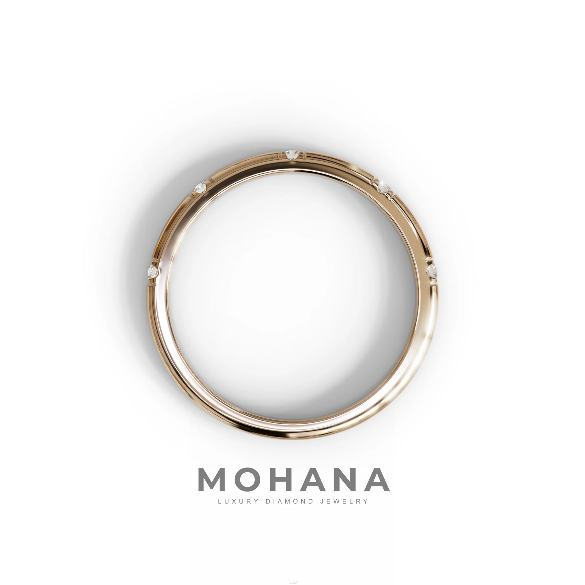 Elsa Peretti - Colorless Round Cut Lab Diamond Eternity Ring| Flux Setting | Wedding band