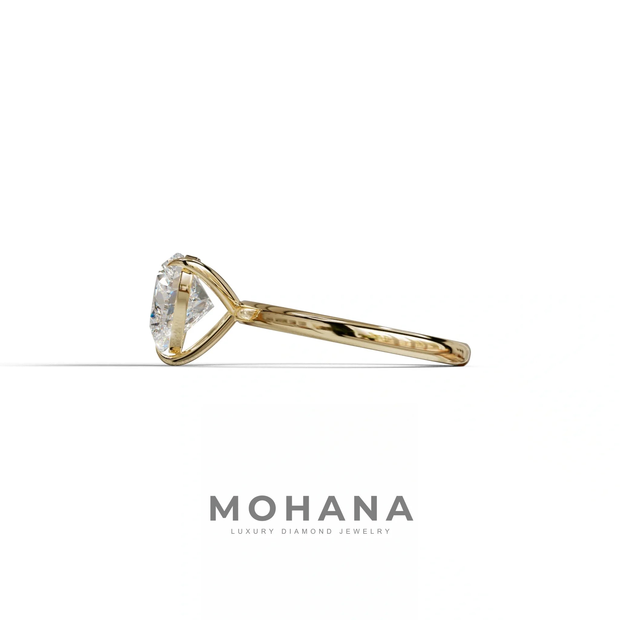 E-VVS Heart Cut Solitaire Lab Grown Diamond Engagement Ring - Mellow