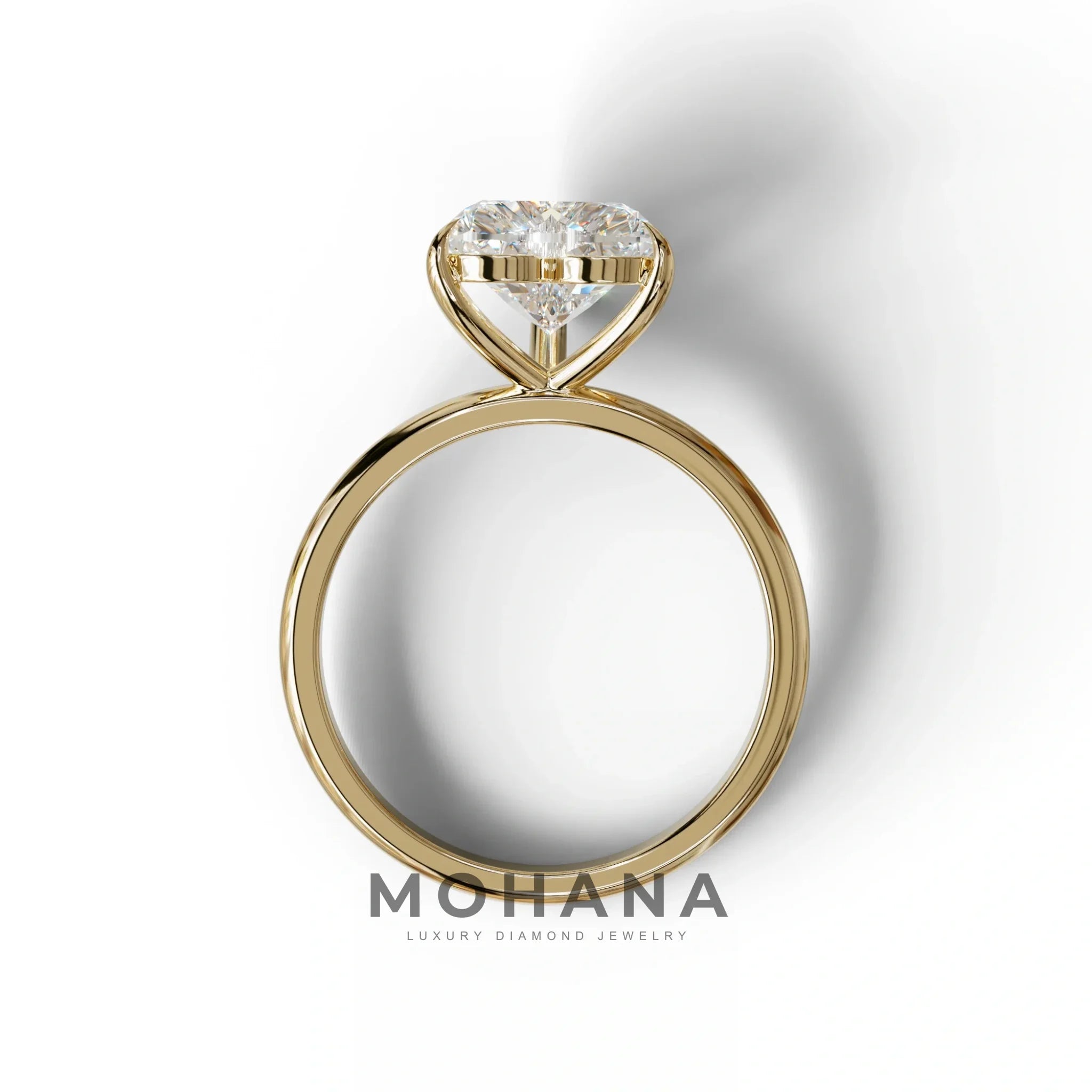 E-VVS Heart Cut Solitaire Lab Grown Diamond Engagement Ring - Mellow