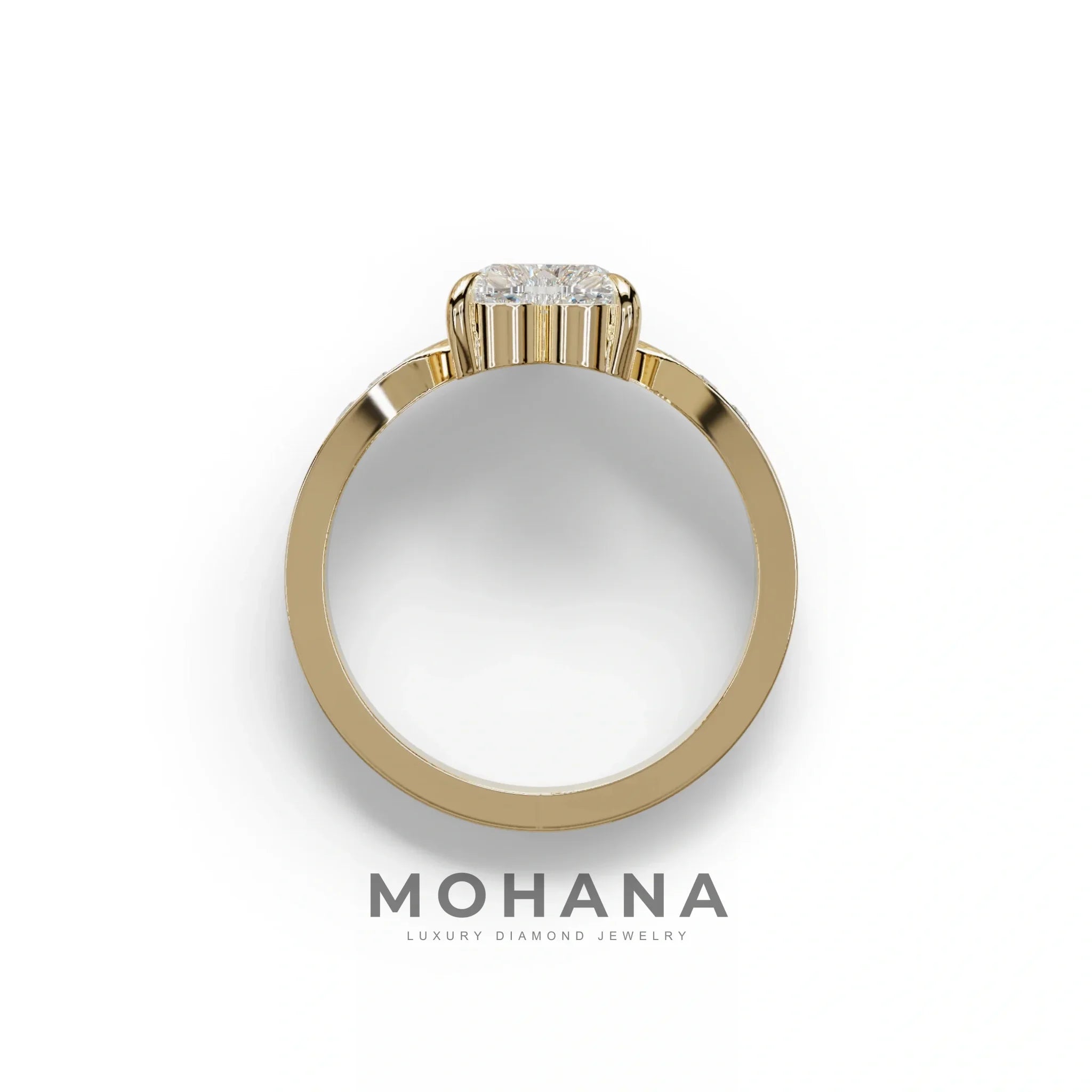 E VVS Heart Shape Lab Grown Diamond Engagement Ring - Moise