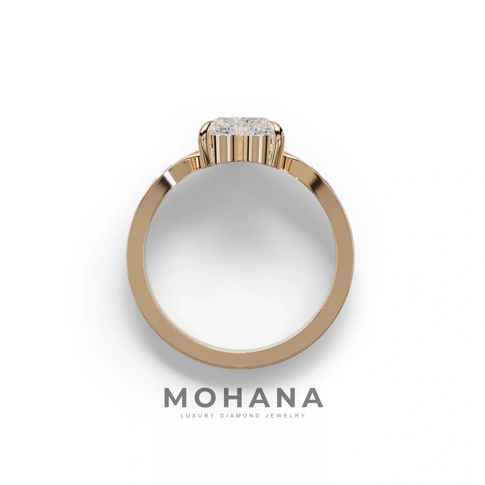 E VVS Heart Shape Lab Grown Diamond Engagement Ring - Moise