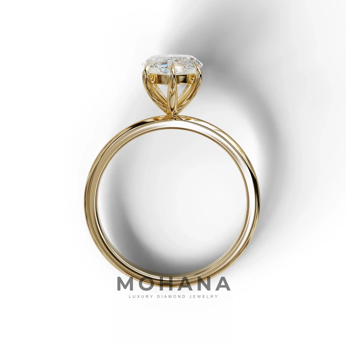 E VVS Marquise Cut Solitaire Lab Grown Diamond Engagement Ring - Celestina