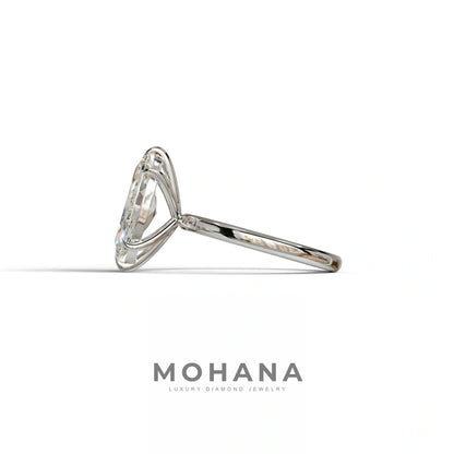 E VVS Marquise Cut Solitaire Lab Grown Diamond Engagement Ring - Celestina