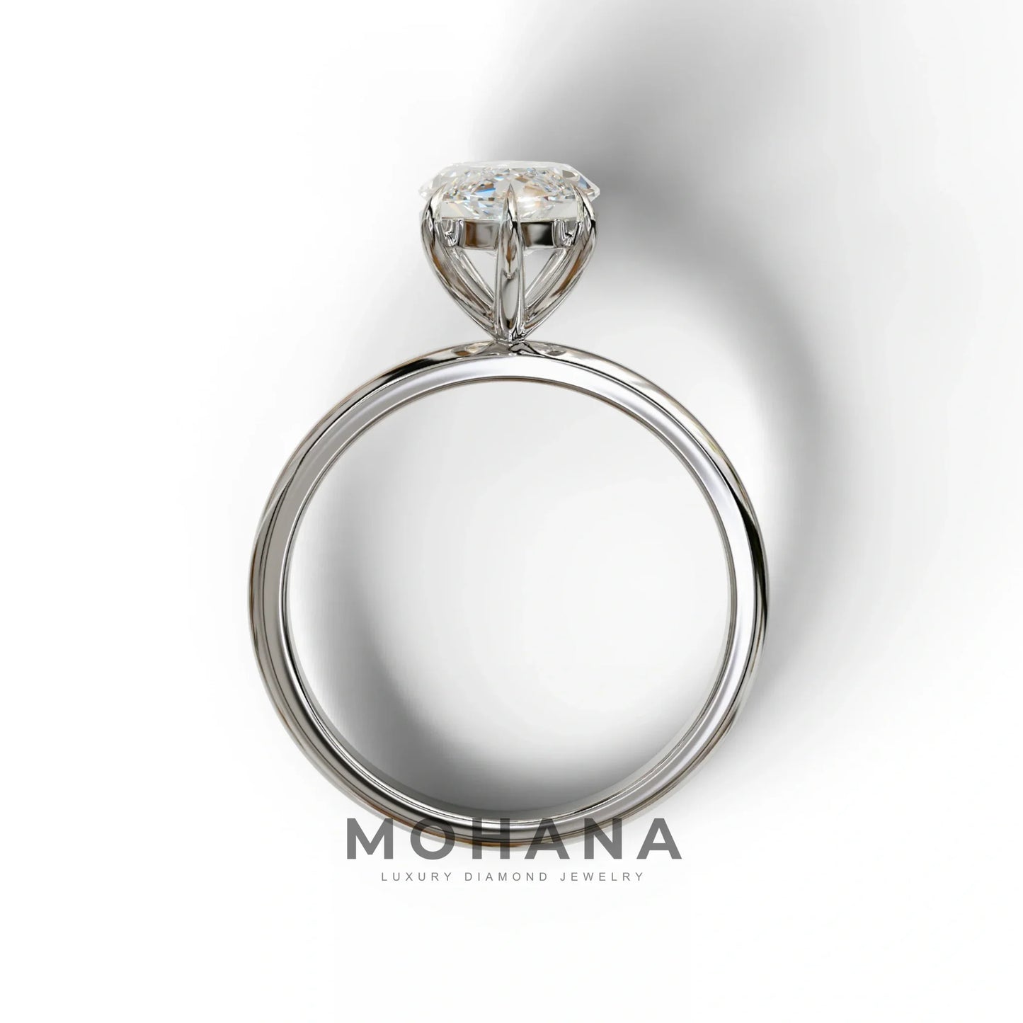 E VVS Marquise Cut Solitaire Lab Grown Diamond Engagement Ring - Celestina