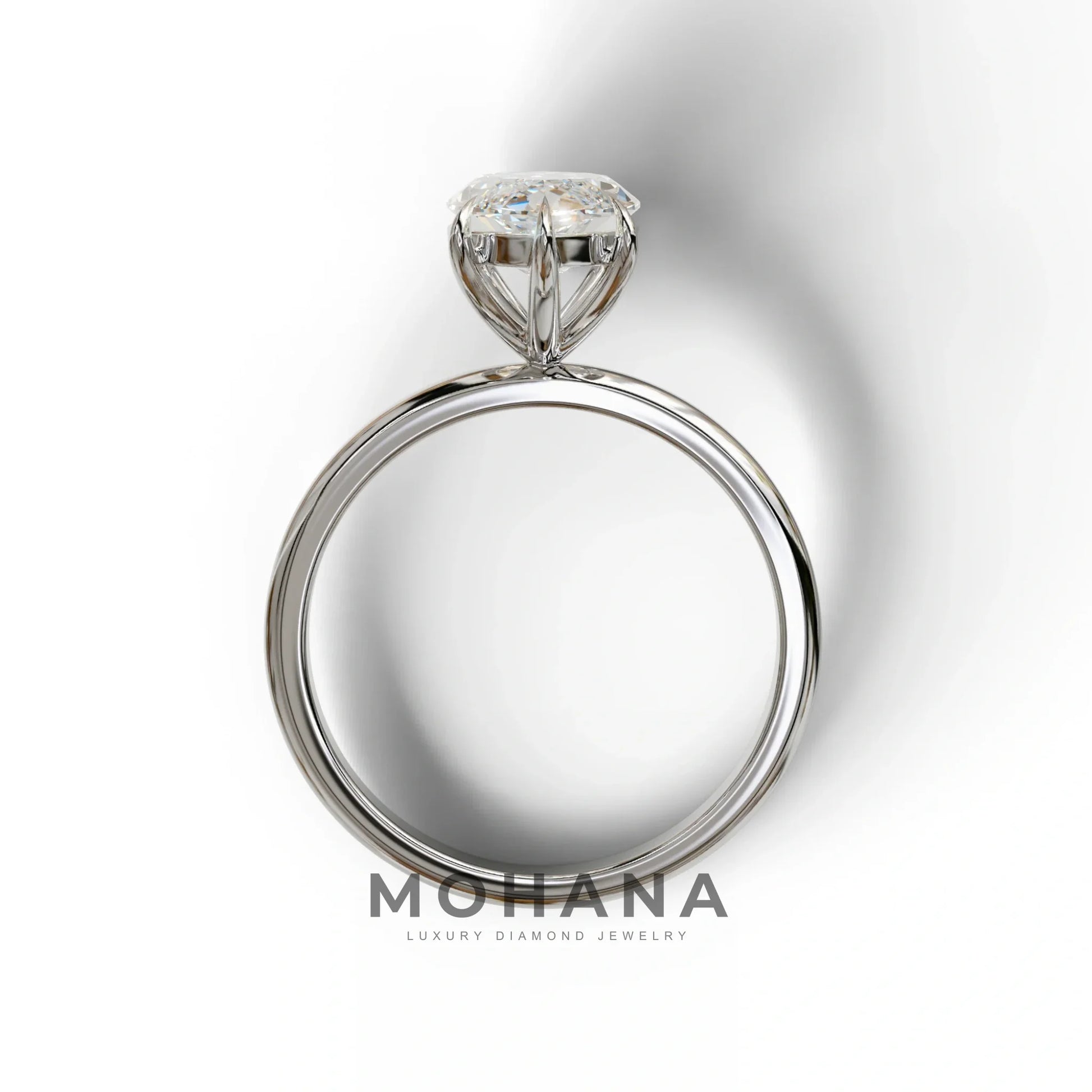 E VVS Marquise Cut Solitaire Lab Grown Diamond Engagement Ring - Celestina