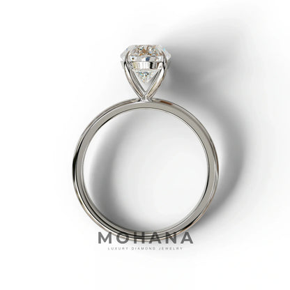 E-VVS Oval Cut Solitaire Lab Grown Diamond Engagement Ring - Curiosa