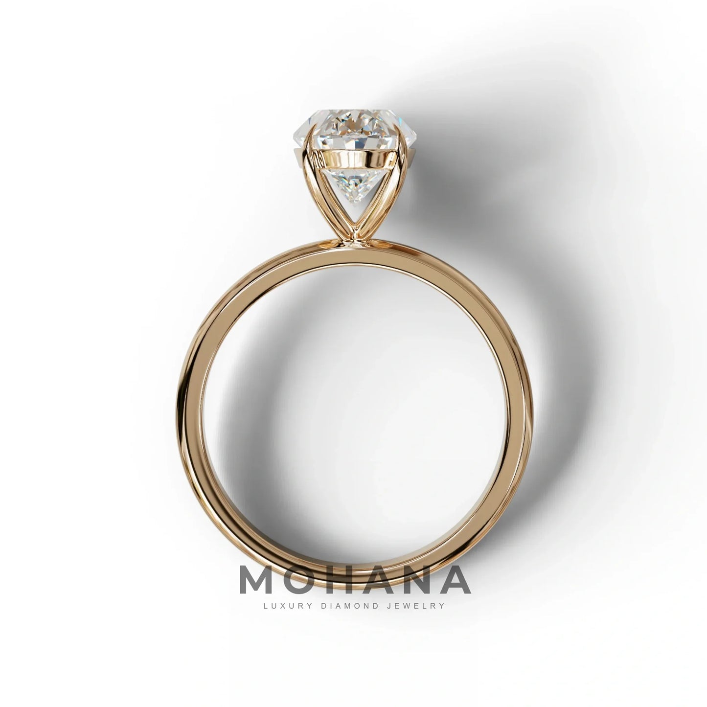 E-VVS Oval Cut Solitaire Lab Grown Diamond Engagement Ring - Curiosa