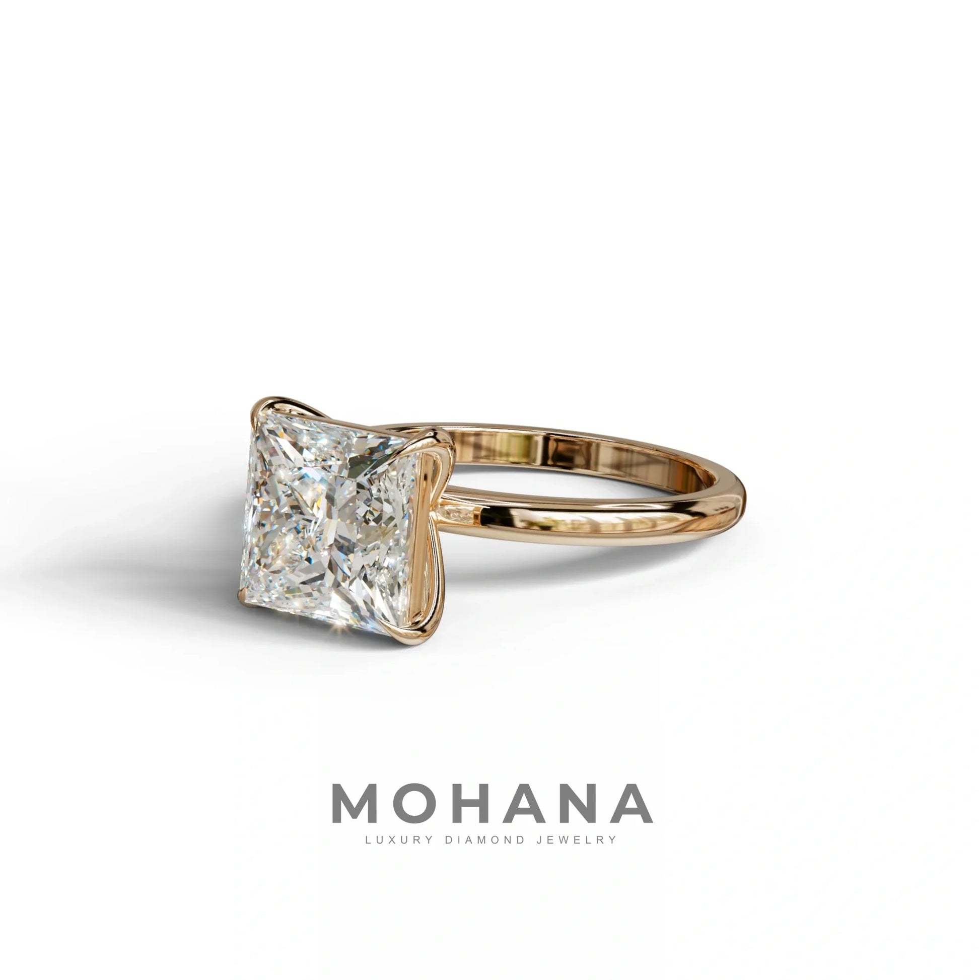 E VVS Princess Cut Solitaire Lab Grown Diamond Engagement Ring - Speyeria