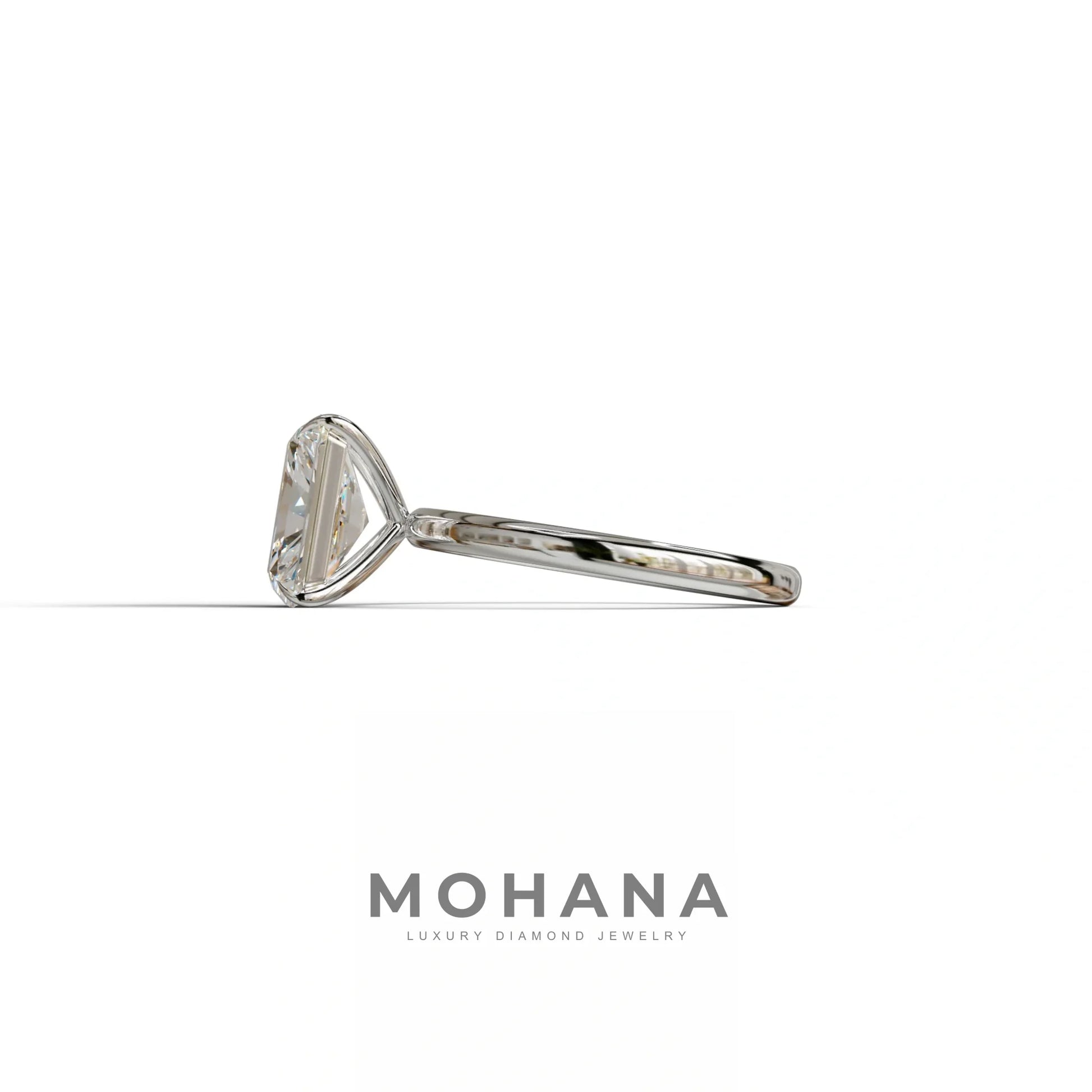 E-VVS Radiant Cut Solitaire Lab Grown Diamond Engagement Ring - Papilia